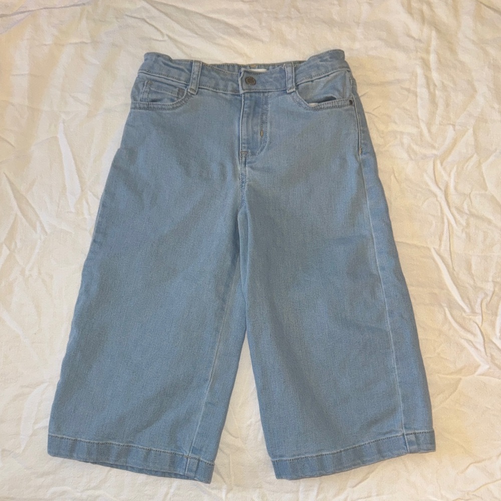 Girls Janie and Jack Wide Leg Cropped Jeans Size 5